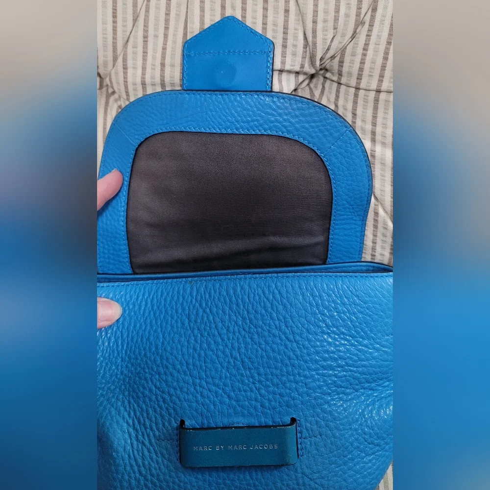 Marc by Marc Jacobs Vibrant Aquamarine Half Pipe Annabel Crossbody Shoulder Bag - Picture 6 of 16